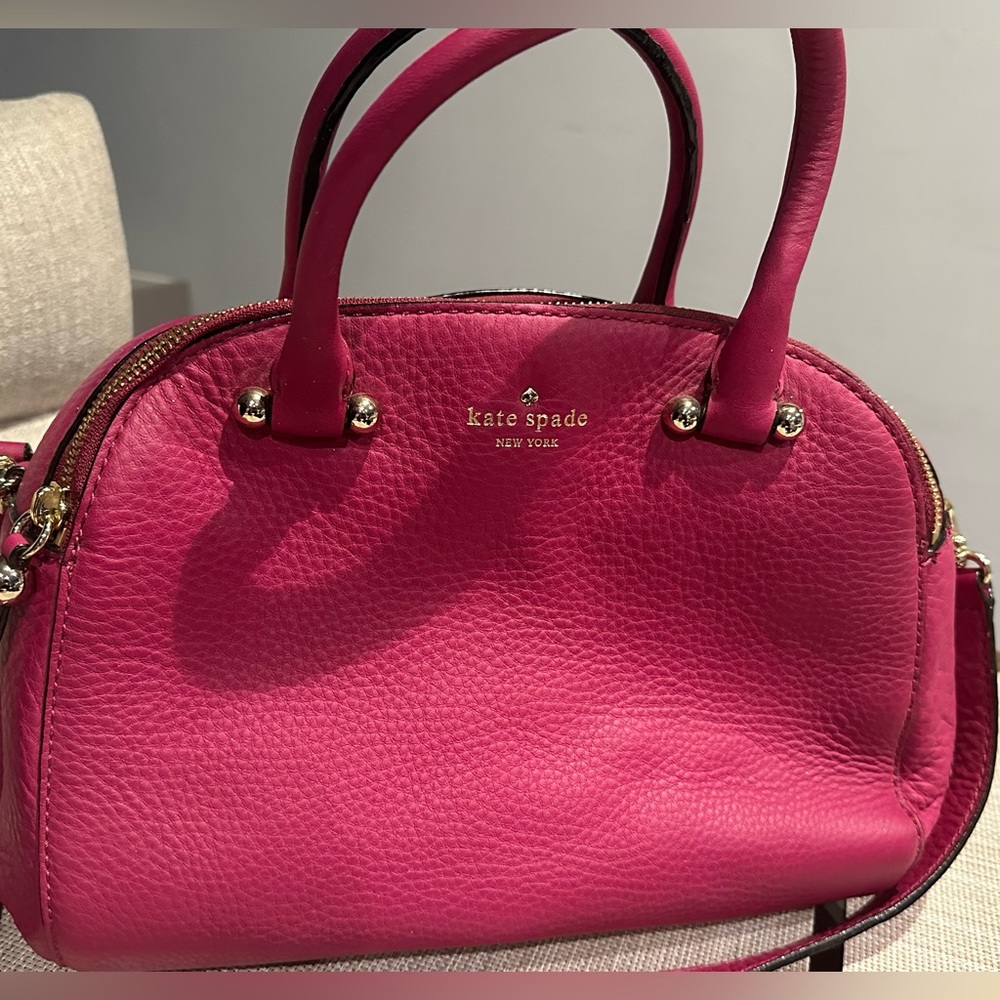 Kate Spade Magenta Satchel with Double Compartment